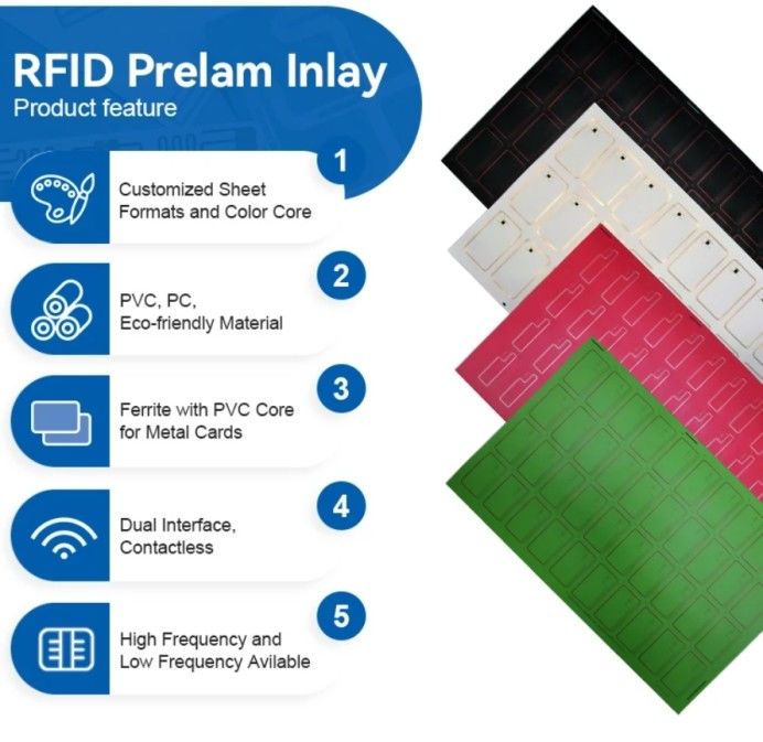 IC Fudad F08 Chip PVC RFID Smart Card Inlay / Prelam Sheets Для производства RFID карт